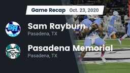 Recap: Sam Rayburn  vs. Pasadena Memorial  2020