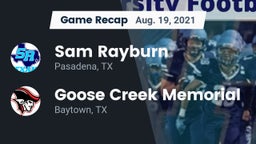 Recap: Sam Rayburn  vs. Goose Creek Memorial  2021