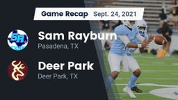 Recap: Sam Rayburn  vs. Deer Park  2021