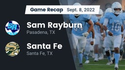 Recap: Sam Rayburn  vs. Santa Fe  2022