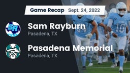 Recap: Sam Rayburn  vs. Pasadena Memorial  2022