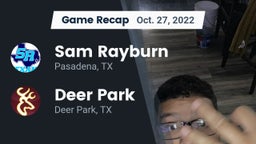 Recap: Sam Rayburn  vs. Deer Park  2022