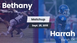 Matchup: Bethany  vs. Harrah  2018