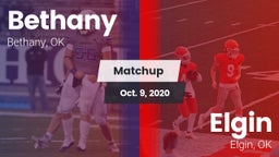 Matchup: Bethany  vs. Elgin  2020