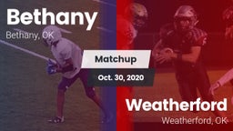 Matchup: Bethany  vs. Weatherford  2020