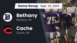 Recap: Bethany  vs. Cache  2020