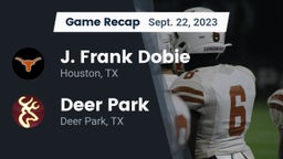 Recap: J. Frank Dobie  vs. Deer Park  2023