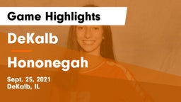 DeKalb  vs Hononegah  Game Highlights - Sept. 25, 2021