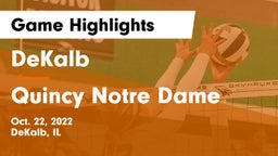DeKalb  vs Quincy Notre Dame Game Highlights - Oct. 22, 2022