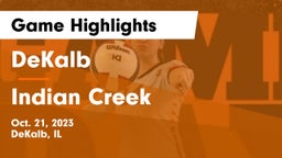 DeKalb  vs Indian Creek   Game Highlights - Oct. 21, 2023