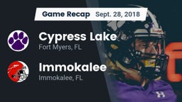 Recap: Cypress Lake  vs. Immokalee  2018