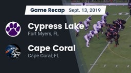 Recap: Cypress Lake  vs. Cape Coral  2019