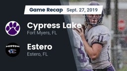 Recap: Cypress Lake  vs. Estero  2019