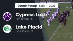 Recap: Cypress Lake  vs. Lake Placid  2023