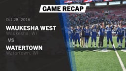 Recap: Waukesha West  vs. Watertown  2016
