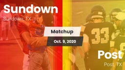 Matchup: Sundown  vs. Post  2020