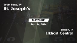Matchup: St. Joseph's High vs. Elkhart Central  2016