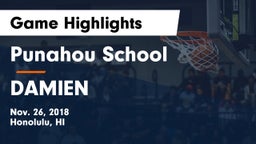 Punahou School vs DAMIEN Game Highlights - Nov. 26, 2018