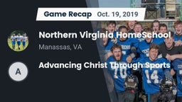 Recap: Northern Virginia HomeSchool  vs. Advancing Christ Through Sports 2019