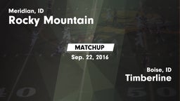 Matchup: Rocky Mountain High vs. Timberline  2016