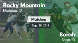 Matchup: Rocky Mountain High vs. Borah  2016