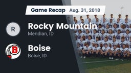Recap: Rocky Mountain  vs. Boise  2018