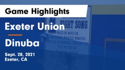 Exeter Union  vs Dinuba  Game Highlights - Sept. 28, 2021