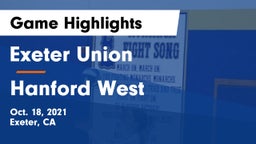 Exeter Union  vs Hanford West  Game Highlights - Oct. 18, 2021