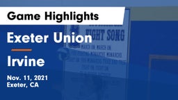 Exeter Union  vs Irvine  Game Highlights - Nov. 11, 2021