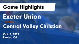 Exeter Union  vs Central Valley Christian Game Highlights - Oct. 3, 2022