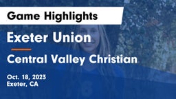 Exeter Union  vs Central Valley Christian Game Highlights - Oct. 18, 2023