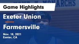 Exeter Union  vs Farmersville Game Highlights - Nov. 18, 2021