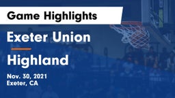 Exeter Union  vs Highland  Game Highlights - Nov. 30, 2021