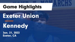 Exeter Union  vs Kennedy Game Highlights - Jan. 21, 2022