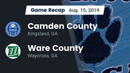 Recap: Camden County  vs. Ware County  2019