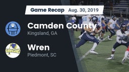 Recap: Camden County  vs. Wren  2019
