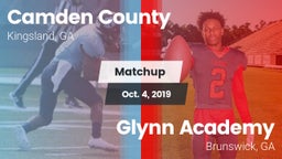 Matchup: Camden County High vs. Glynn Academy  2019