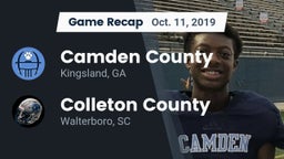 Recap: Camden County  vs. Colleton County  2019