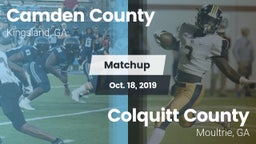 Matchup: Camden County High vs. Colquitt County  2019