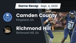 Recap: Camden County  vs. Richmond Hill  2020