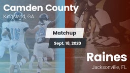 Matchup: Camden County High vs. Raines  2020
