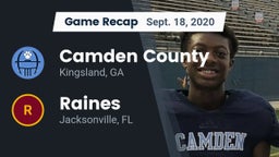 Recap: Camden County  vs. Raines  2020