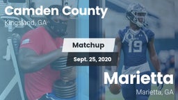 Matchup: Camden County High vs. Marietta  2020