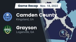 Recap: Camden County  vs. Grayson  2022