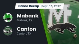 Recap: Mabank  vs. Canton  2017