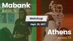 Matchup: Mabank  vs. Athens  2017