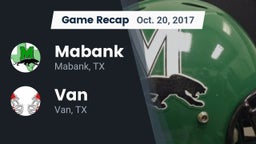 Recap: Mabank  vs. Van  2017