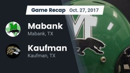 Recap: Mabank  vs. Kaufman  2017