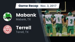 Recap: Mabank  vs. Terrell  2017