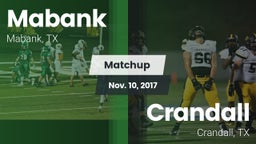 Matchup: Mabank  vs. Crandall  2017